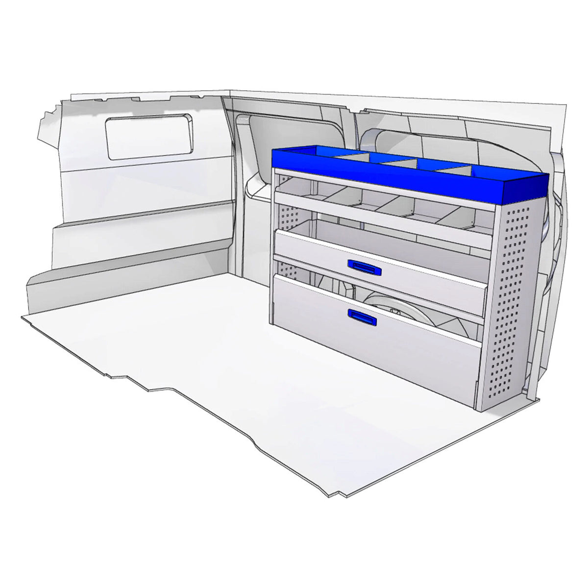 Sistem modular Provan 57-1-125-00 tip atelier pentru autoutilitare de dimensiuni medii - Partea dreapta