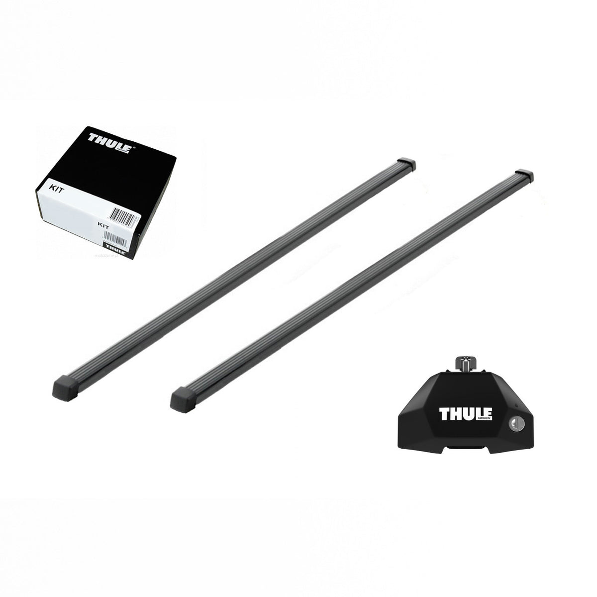 Bare transversale Thule Evo Fixpoint Squarebar pentru NISSAN NV350 5 usi Bus, model 2013 - prezent, Sistem cu prindere in puncte fixe