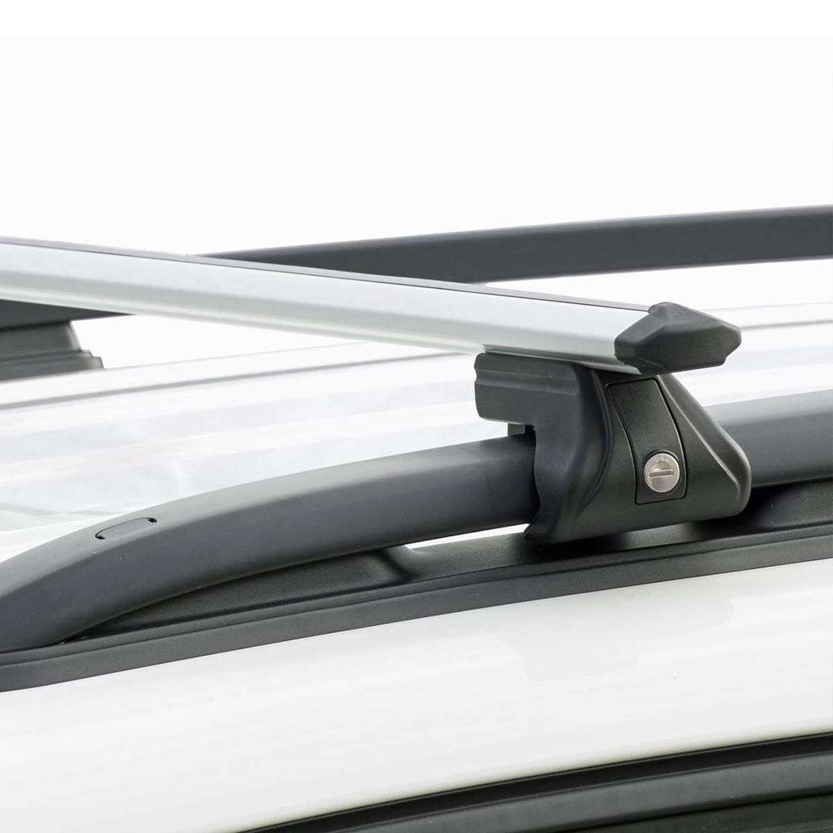 Sistem Bare transversale Green Valley Trax aluminiu pentru PEUGEOT Bipper 5 usi Van 2008-2016, Sistem cu prindere pe bare longitudinale