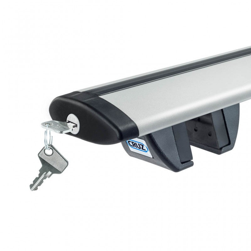 Sistem de 2 bare transversale aluminiu CRUZ 924-795 Airo R138 pentru Volkswagen Caddy (IV - railing) (2015-->2020) cu bare longitudinale