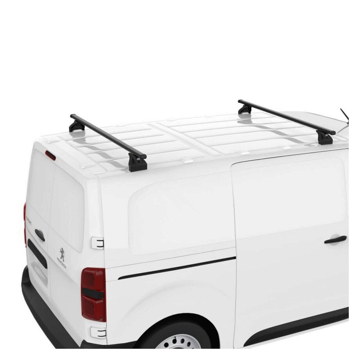 Sistem de 2 bare transversale otel CRUZ 923-056 Cargo Xpro SF145 pentru Peugeot Expert L2H1 (M/standard - 5 fixpoint) (2016-->prezent) cu puncte fixe