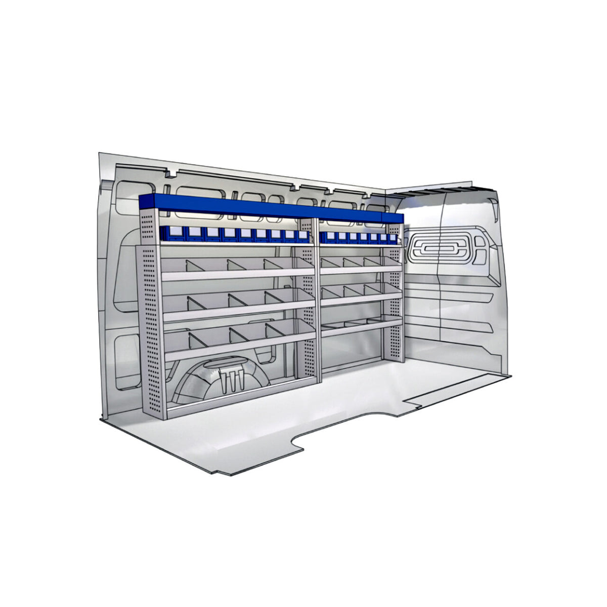 Sistem mobilier modular pe partea stanga Provan 57-1-137-00 pentru PEUGEOT Boxer 2006, ampatament L3 (4035 mm), inaltime H2 (2522 mm)