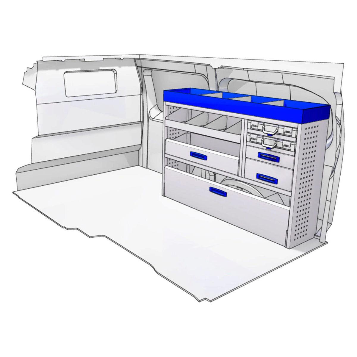 Sistem modular Provan 57-1-126-00 tip atelier pentru autoutilitare de dimensiuni medii  - Partea dreapta