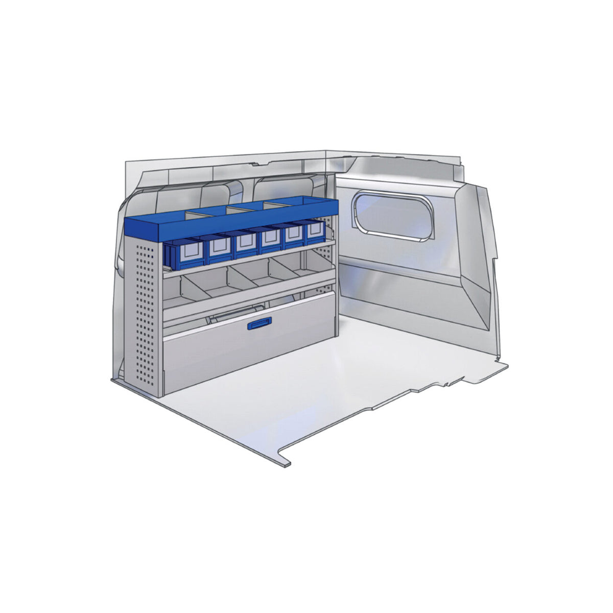 Sistem mobilier modular pe partea stanga Provan 57-1-107-00 pentru CITROEN Berlingo 2018, ampatament L2 (2975 mm), inaltime H1 (1817 mm)