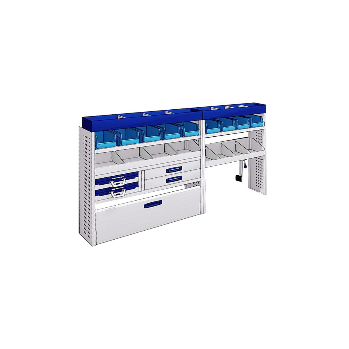 Sistem mobilier modular Provan MVOS-2002-1 pentru CITROEN Jumper 2006, ampatament L1 (3000 mm), inaltime H2 (2522 mm)