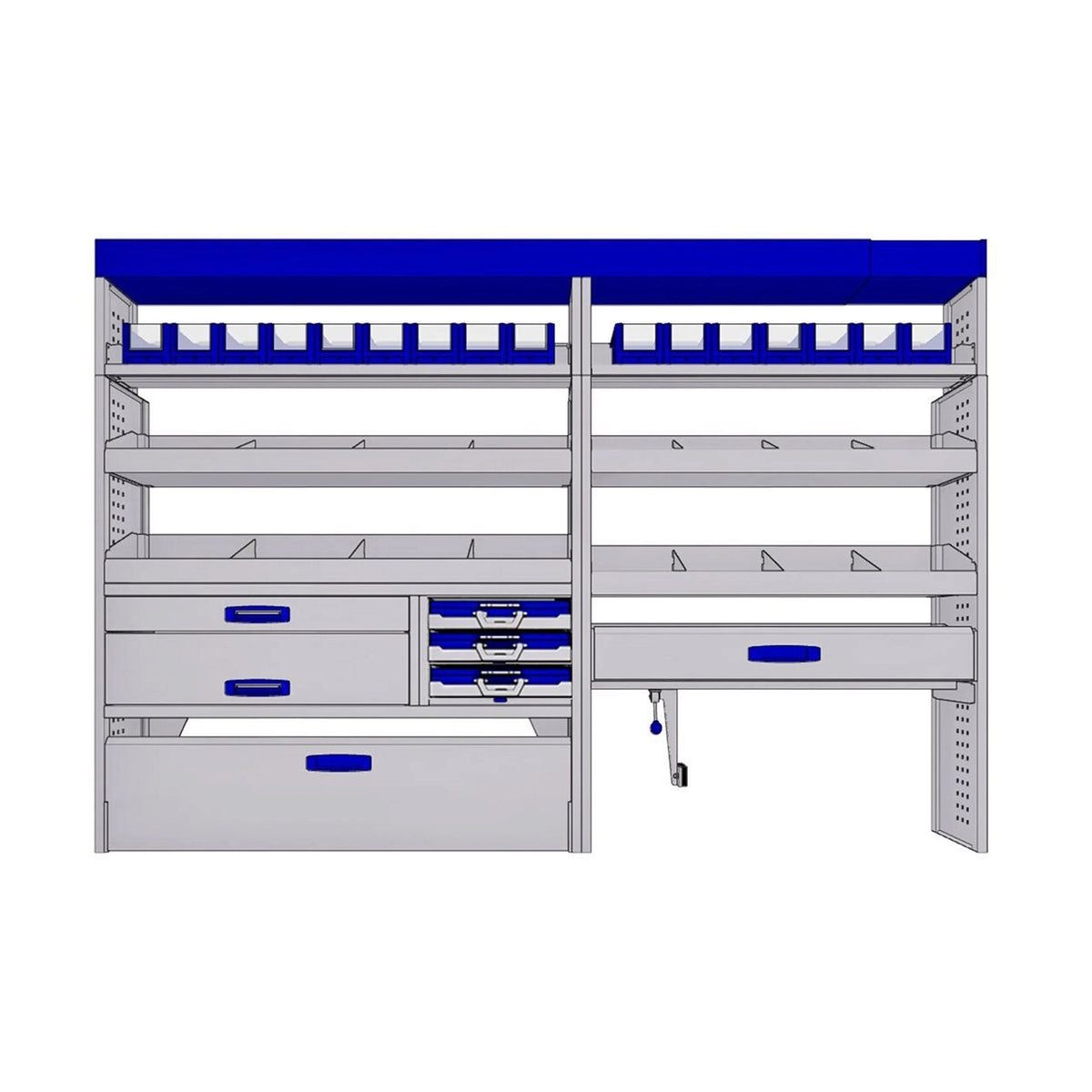 Sistem mobilier modular pe partea stanga Provan 57-1-140-00 pentru MAN TGE 2017, ampatament L3 (3640 mm), inaltime H3 (2590 mm)