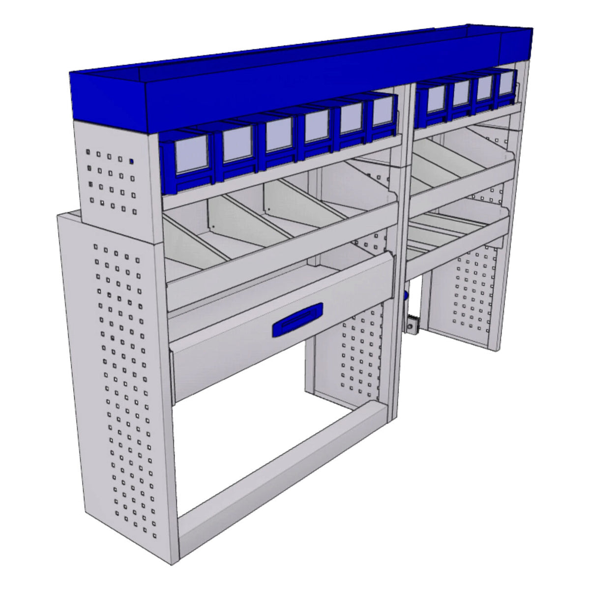 Sistem modular Provan 57-1-117-00 tip atelier pentru autoutilitare de dimensiuni medii  - Partea stanga