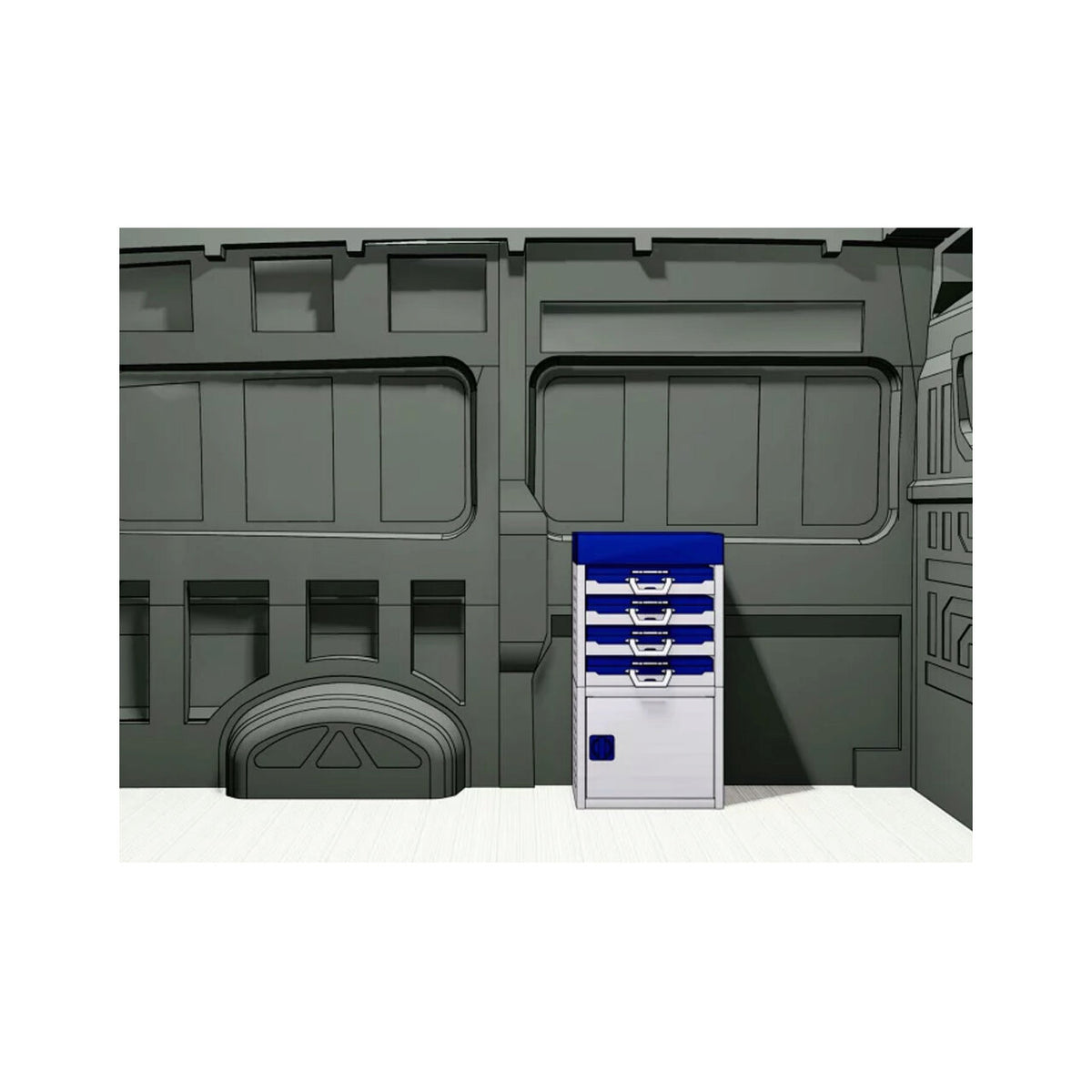 Sistem mobilier modular Provan VCPL-050-010-1 pentru FORD Courier 2014, ampatament L1 (2489 mm), inaltime H1 (1770 mm)