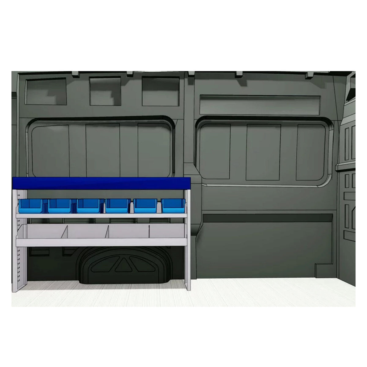 Sistem mobilier modular Provan SVOS-2001-1 pentru PEUGEOT Partner 2018, ampatament L2 (2975 mm), inaltime H1 (1817 mm)