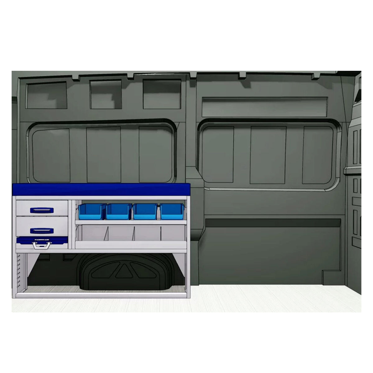 Sistem mobilier modular Provan SVOS-2002-1 pentru VAUXHALL Combo 2011-2018, ampatament L2 (3105 mm), inaltime H1 (1845 mm)