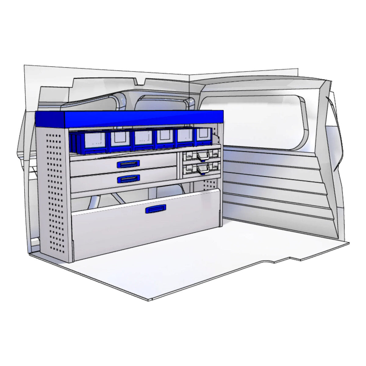 Sistem modular Provan 57-1-108-00 tip atelier pentru autoutilitare mici  - Partea stanga