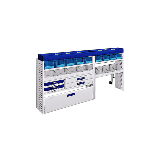 Sistem mobilier modular Provan MVOS-2002-1 pentru PEUGEOT Expert 2016, ampatament L2 (3275 mm), inaltime H1 (1930 mm)