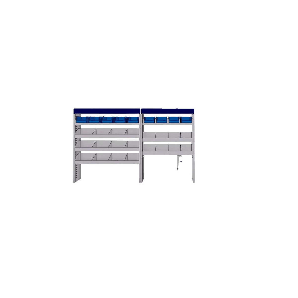 Sistem mobilier modular Provan LVOS-1001-1 pentru FORD Transit Custom 2014, ampatament L2 (3300 mm), inaltime H2 (2490 mm)