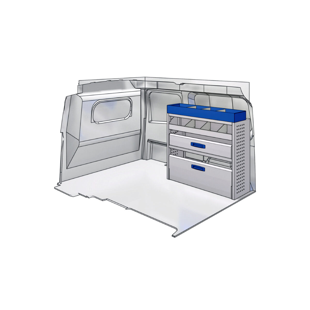 Sistem mobilier modular pe partea dreapta Provan 57-1-103-00 pentru TOYOTA Proace City 2019, ampatament L1 (2785 mm), inaltime H1 (1796 mm)