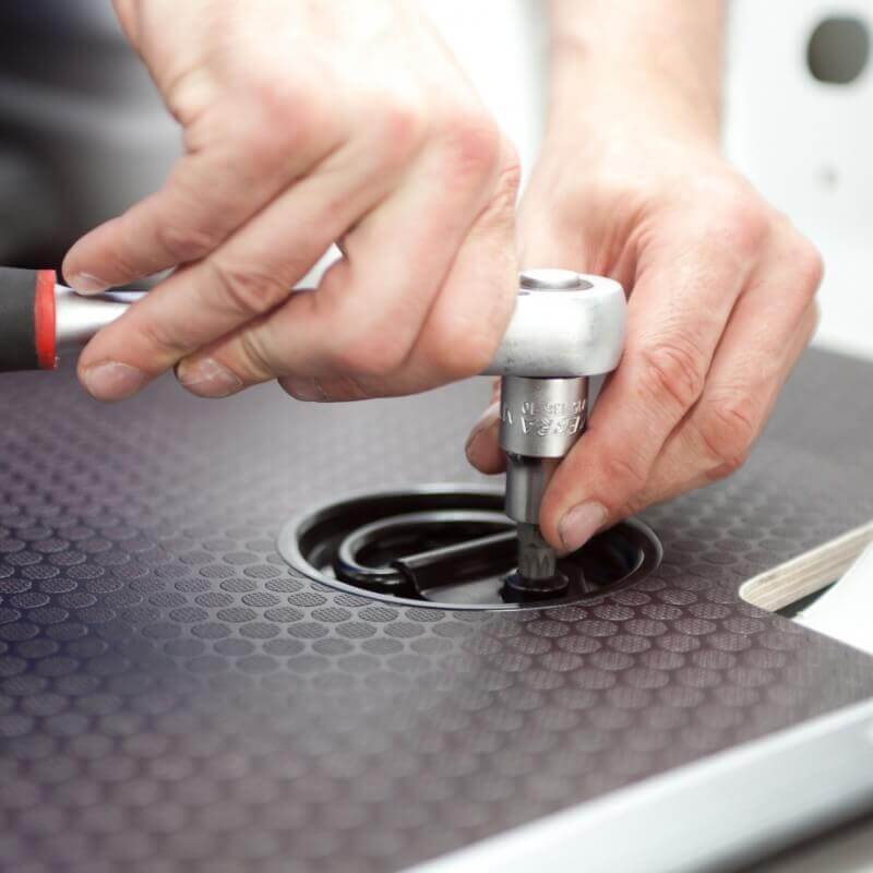 Podea Kore KoskiCrown gri argintiu de 12mm pentru TOYOTA Proace 3000 L1 model 2012 - 2015, cu tractiune fata, usi culisante pe partea dreapta