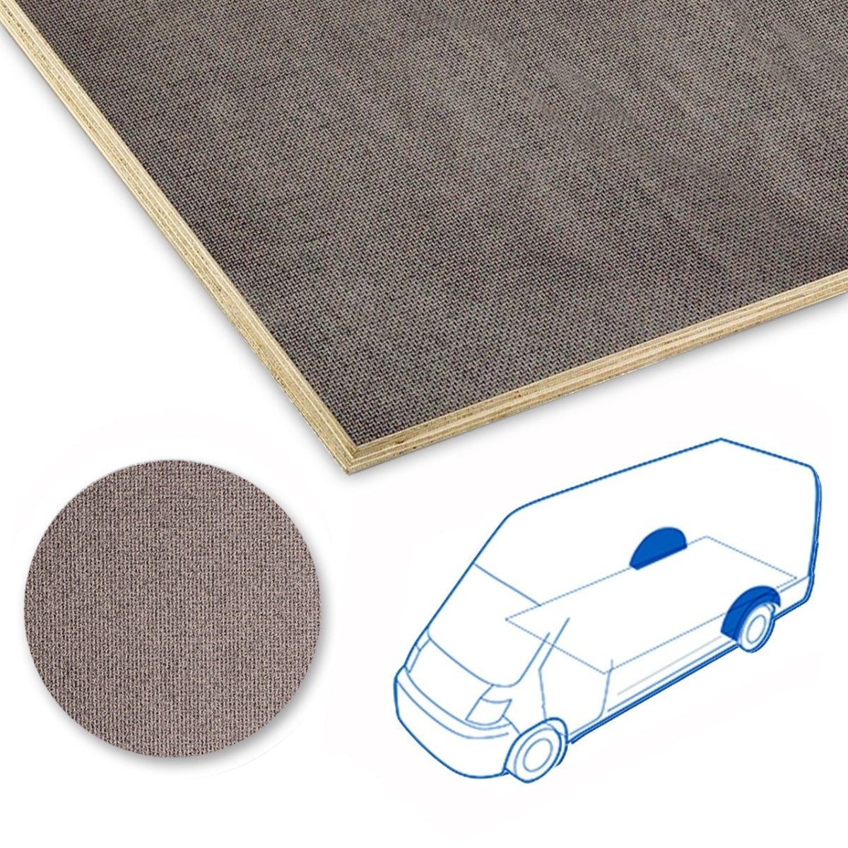 Acoperitoare roata KoskiDeck granite de 12mm, pentru TOYOTA Proace K0 L3, model 2016-, cu tractiune fata