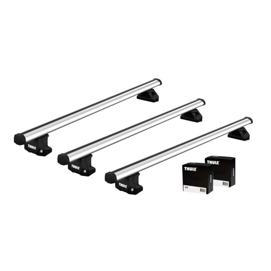 Bare transversale Thule Evo Fixpoint Profesional pentru DACIA Dokker, 4 usi Van, model 2013 - prezent, Sistem cu prindere in puncte fixe (3 bare/set)