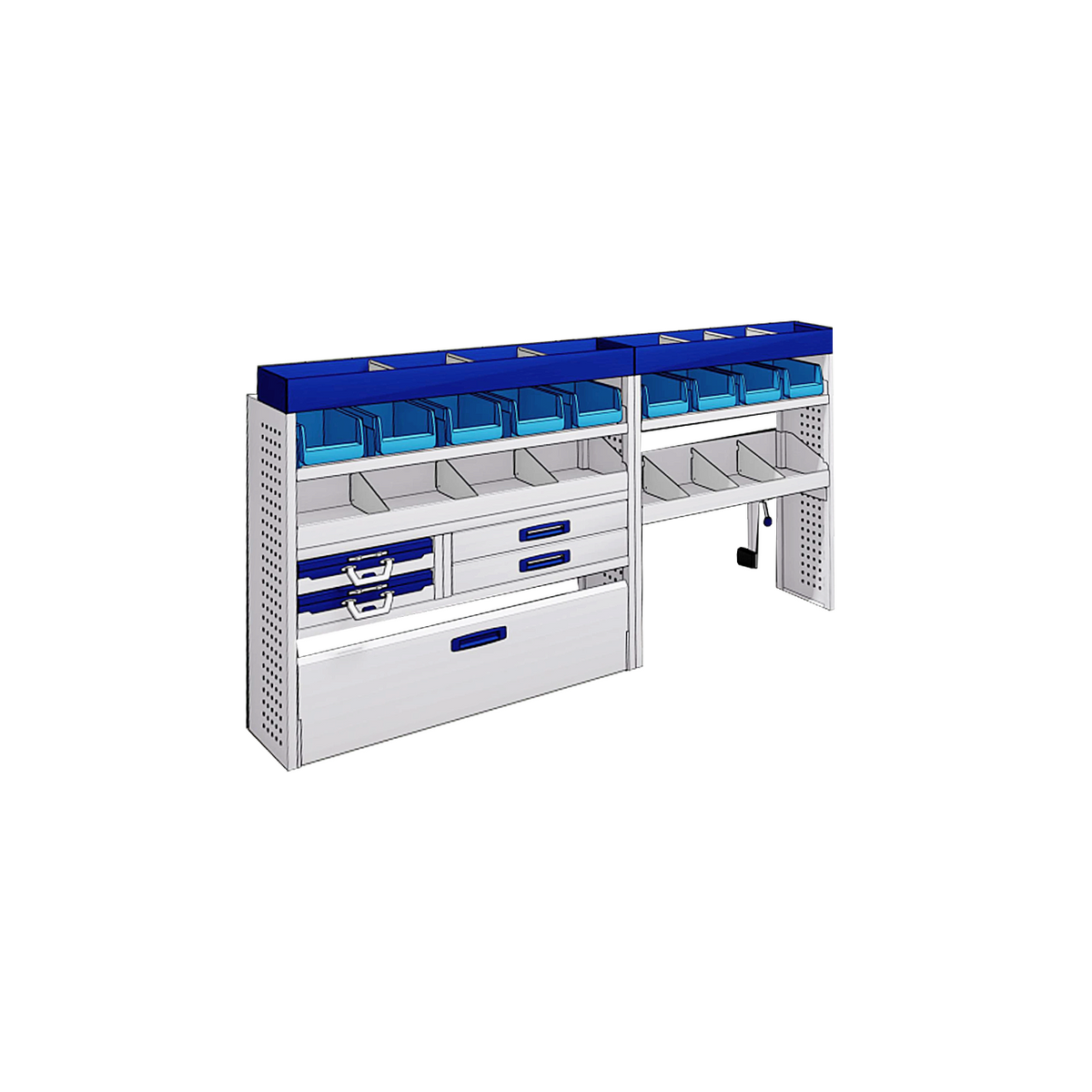 Sistem mobilier modular Provan MVOS-2002-1 pentru CITROEN Jumper 2006, ampatament L1 (3000 mm), inaltime H2 (2522 mm)
