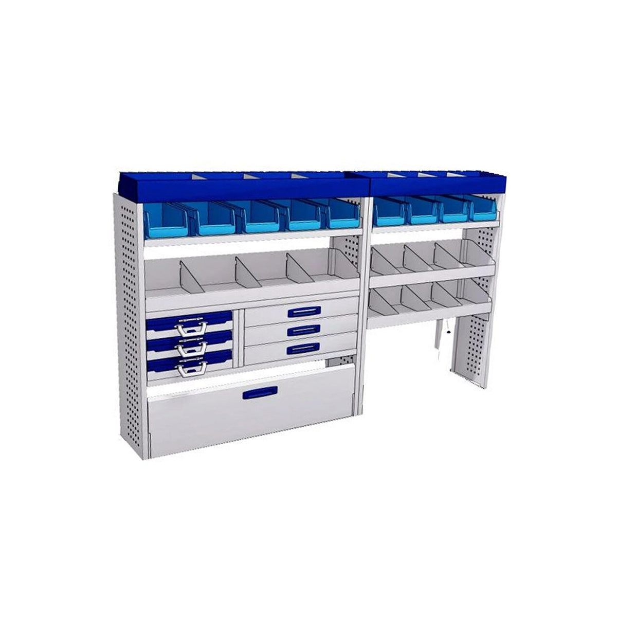 Sistem mobilier modular Provan LVOS-1002-1 pentru FORD Transit Custom 2014, ampatament L2 (3300 mm), inaltime H2 (2490 mm)