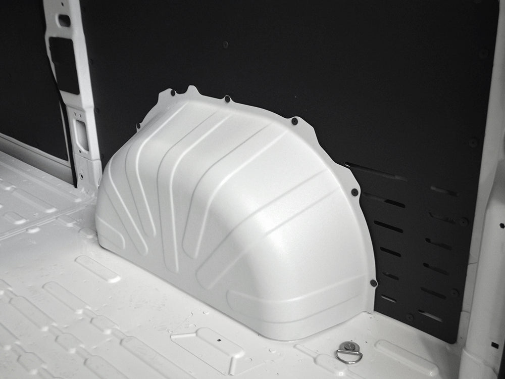 Acoperitoare arcuri roti din ABS pentru FORD TRANSIT FWD 2014- ,  Ampatament: 3750(L3),  dimensiuni compartiment incarcare: 3494x1886(H2), Cu usa glisanta pe partea stanga (volan pe partea dreapta)