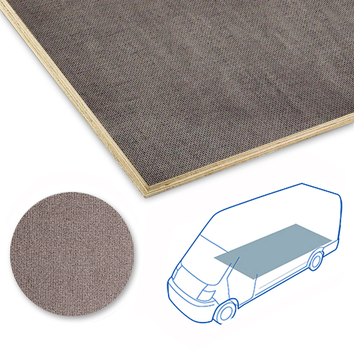 Podea Kore KoskiDeck granite de 9mm pentru CITROEN Berlingo K9 M 2785 L1 model 2018 -, cu tractiune fata, usi culisante pe ambele parti
