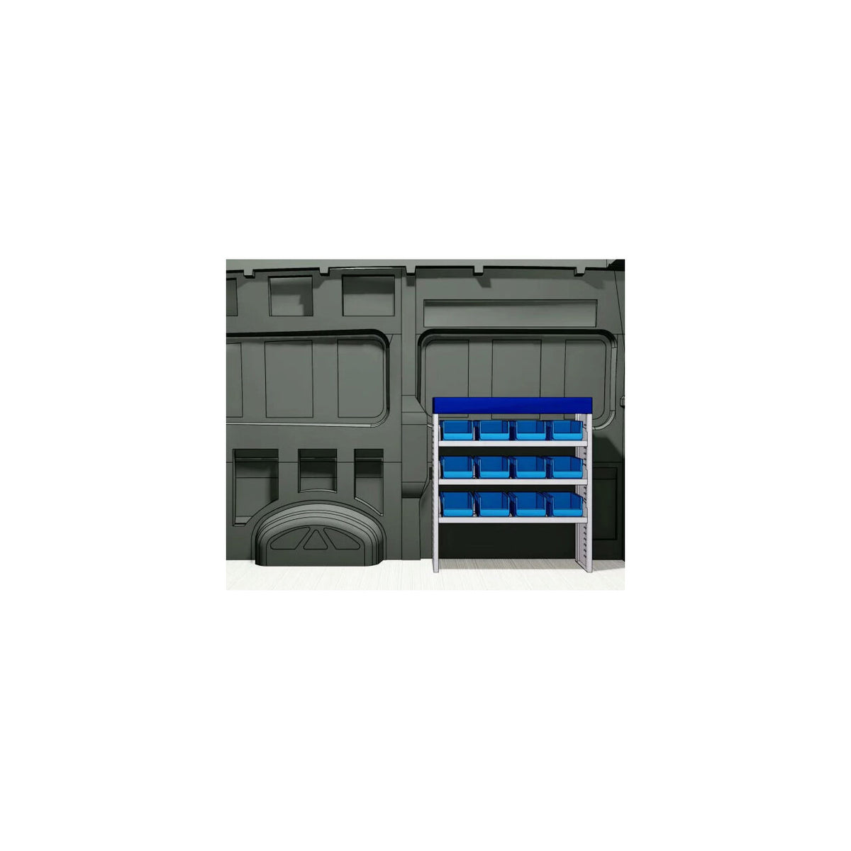Sistem mobilier modular Provan VCPL-100-002-1 pentru FIAT Fiorino 2007, ampatament L1 (2513 mm), inaltime H1 (1721 mm)