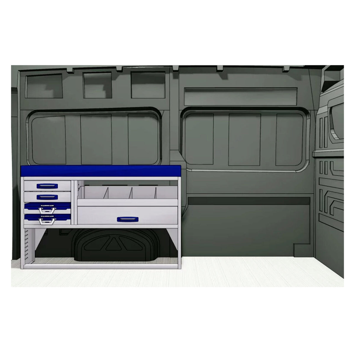 Sistem mobilier modular Provan SVOS-2003-1 pentru DACIA Dokker 2012, ampatament L1 (2810 mm), inaltime H1 (1809 mm)