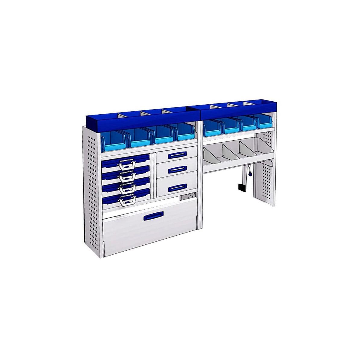 Sistem mobilier modular Provan MVOS-1003-1 pentru RENAULT Trafic 2014, ampatament L1 (3098 mm), inaltime H1 (1971 mm)