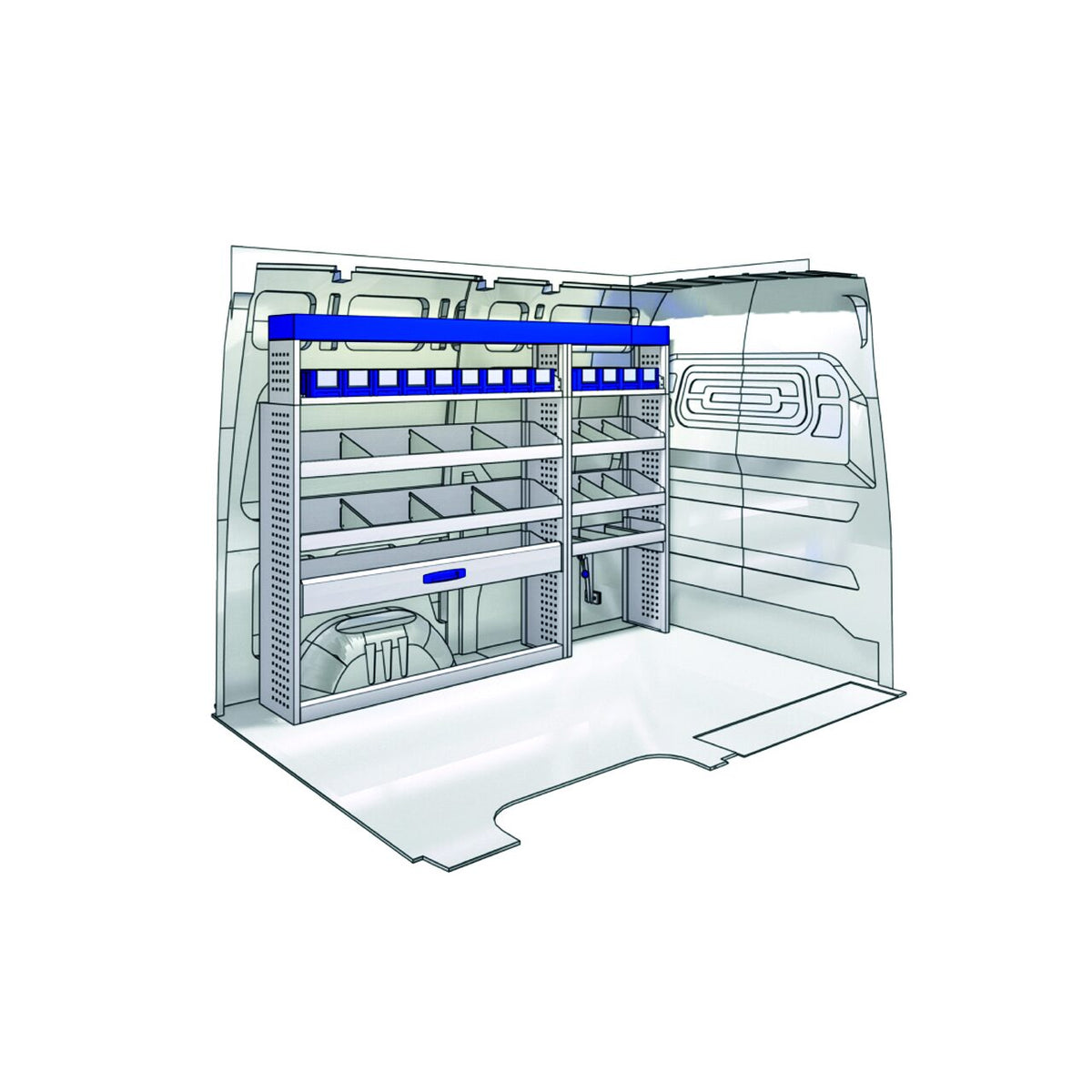 Sistem modular Provan 57-1-135-00 tip atelier pentru autoutilitare mari - Partea stanga