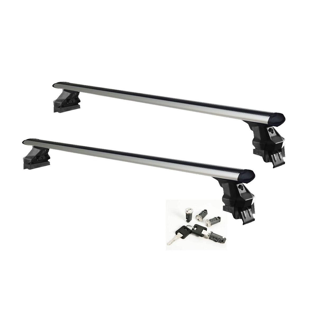 Sistem Bare transversale Green Valley RAPIDO aluminiu pentru Renault Kangoo III, 3-5 usi Van, model 2022-prezent, Sistem cu prindere in puncte fixe (sistem antifurt inclus)