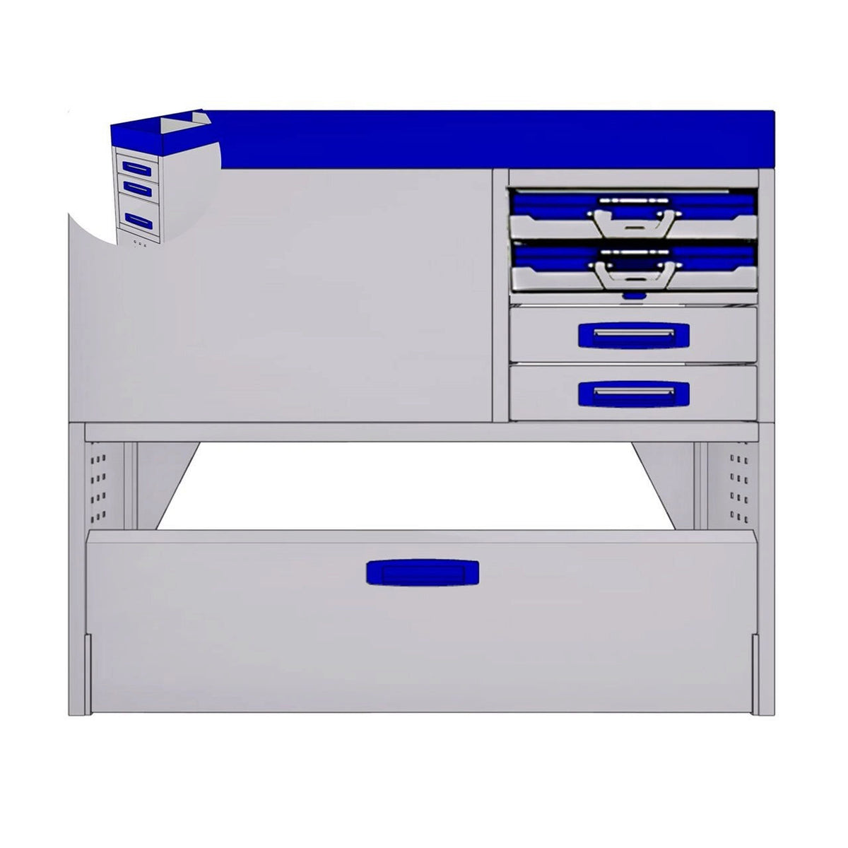 Sistem mobilier modular pe partea dreapta Provan 57-1-105-00 pentru FIAT Ducato 2006, ampatament L1 (3000 mm), inaltime H1 (2254 mm)