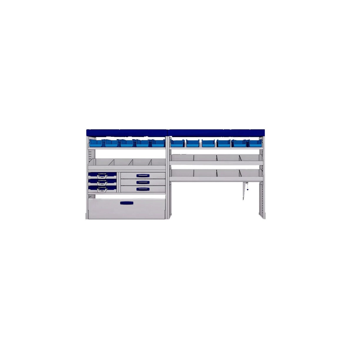 Sistem mobilier modular Provan LVOS-2002-1 pentru OPEL Movano 2021, ampatament L4 (4035 mm), inaltime H2 (2522 mm)