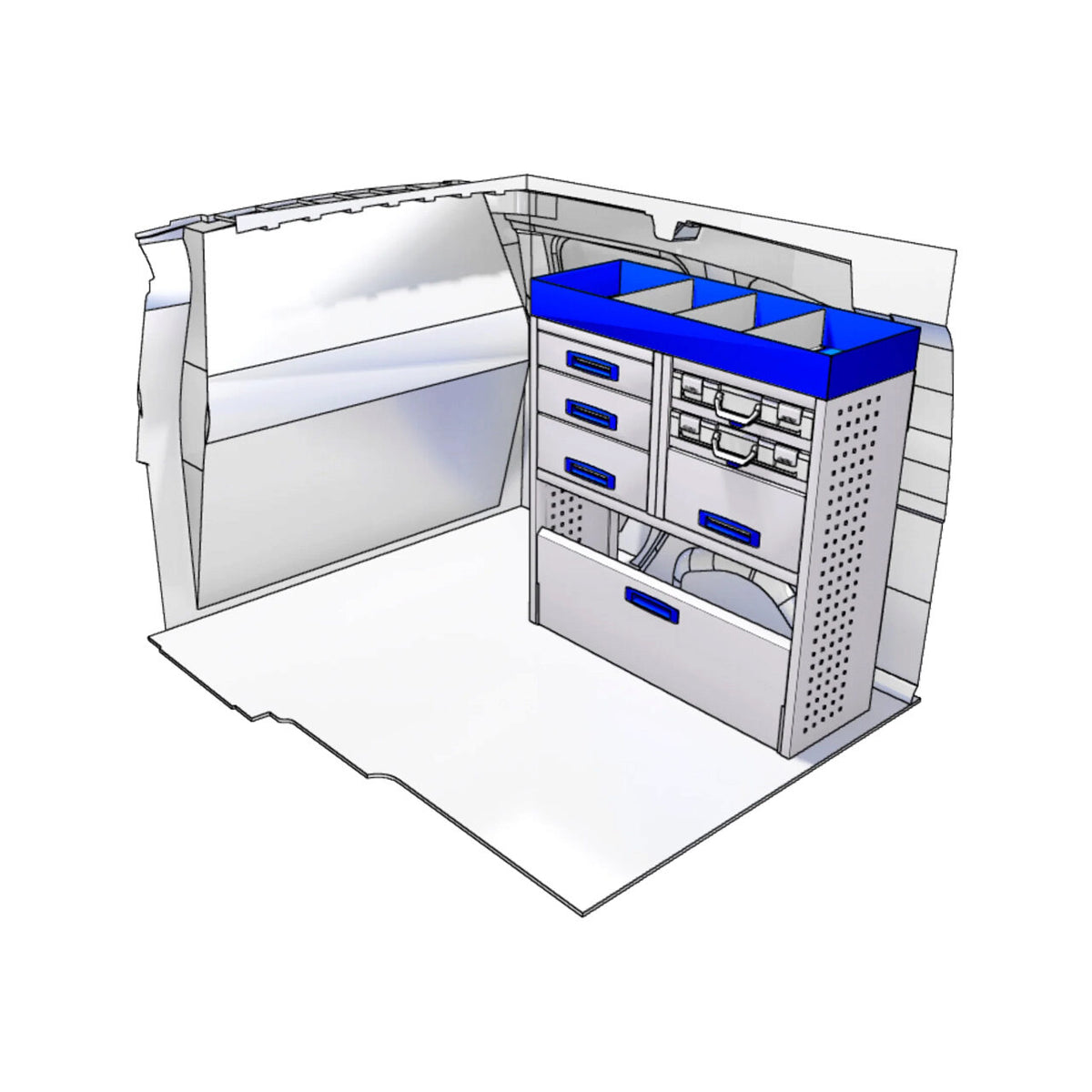 Sistem modular Provan 57-1-150-00 tip atelier pentru autoutilitare mici  - Partea dreapta