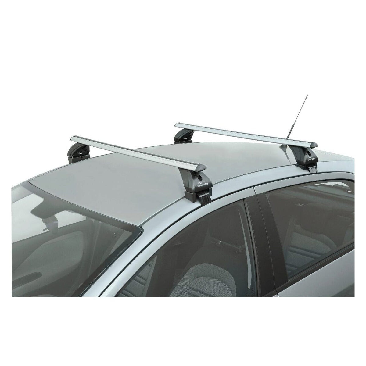 Sistem Bare transversale Green Valley ORIGINAL aluminiu pentru FIAT Fiorino, 3/4/5 usi Van, model 2008-prezent, Sistem cu prindere in puncte fixe (sistem antifurt inclus)