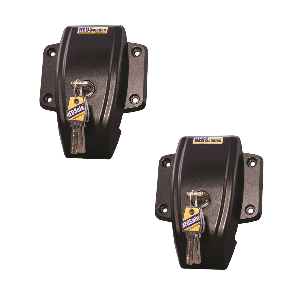 Set de 2 Incuietori antifurt HEOSafe VAN Security pentru autoutilitare - culoare Neagra