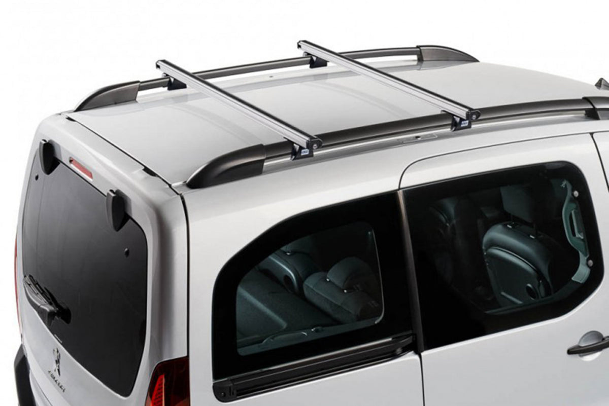 Sistem de 2 bare transversale aluminiu CRUZ 924-064 Alu Cargo R138 pentru Citroen Berlingo (II - railing) (2008-->2018) fara plafon de sticla cu bare longitudinale