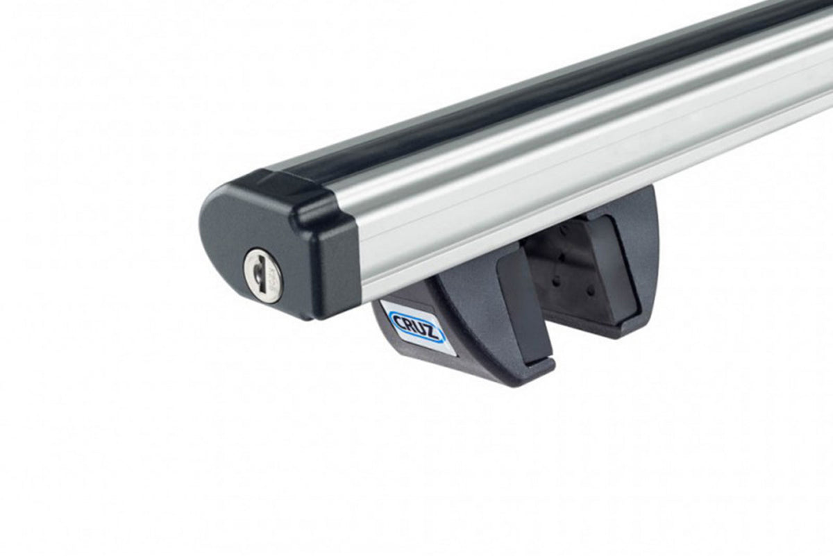 Sistem de 2 bare transversale aluminiu CRUZ 924-064 Alu Cargo R138 pentru Opel Combo (E - railing) (2018-->) cu puncte fixe