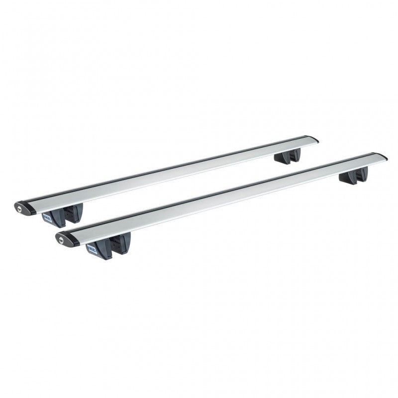Sistem de 2 bare transversale aluminiu CRUZ 924-795 Airo R138 pentru Volkswagen Caddy (IV - railing) (2015-->2020) cu bare longitudinale