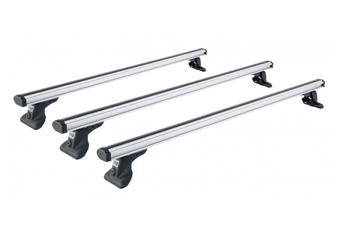 Sistem de 3 bare transversale aluminiu CRUZ 924-096 Alu Cargo AF pentru Vauxhall Vivaro L2H2 (II/X83) (2001-->2014) cu puncte fixe