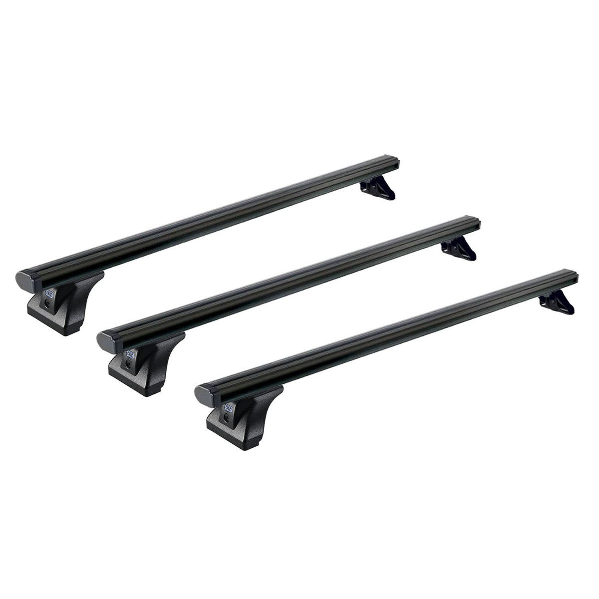 Sistem de 3 bare transversale aluminiu CRUZ 925-097 Alu Cargo Dark AF pentru Ford Custom Tourneo L2 (2013-->2023) cu puncte fixe