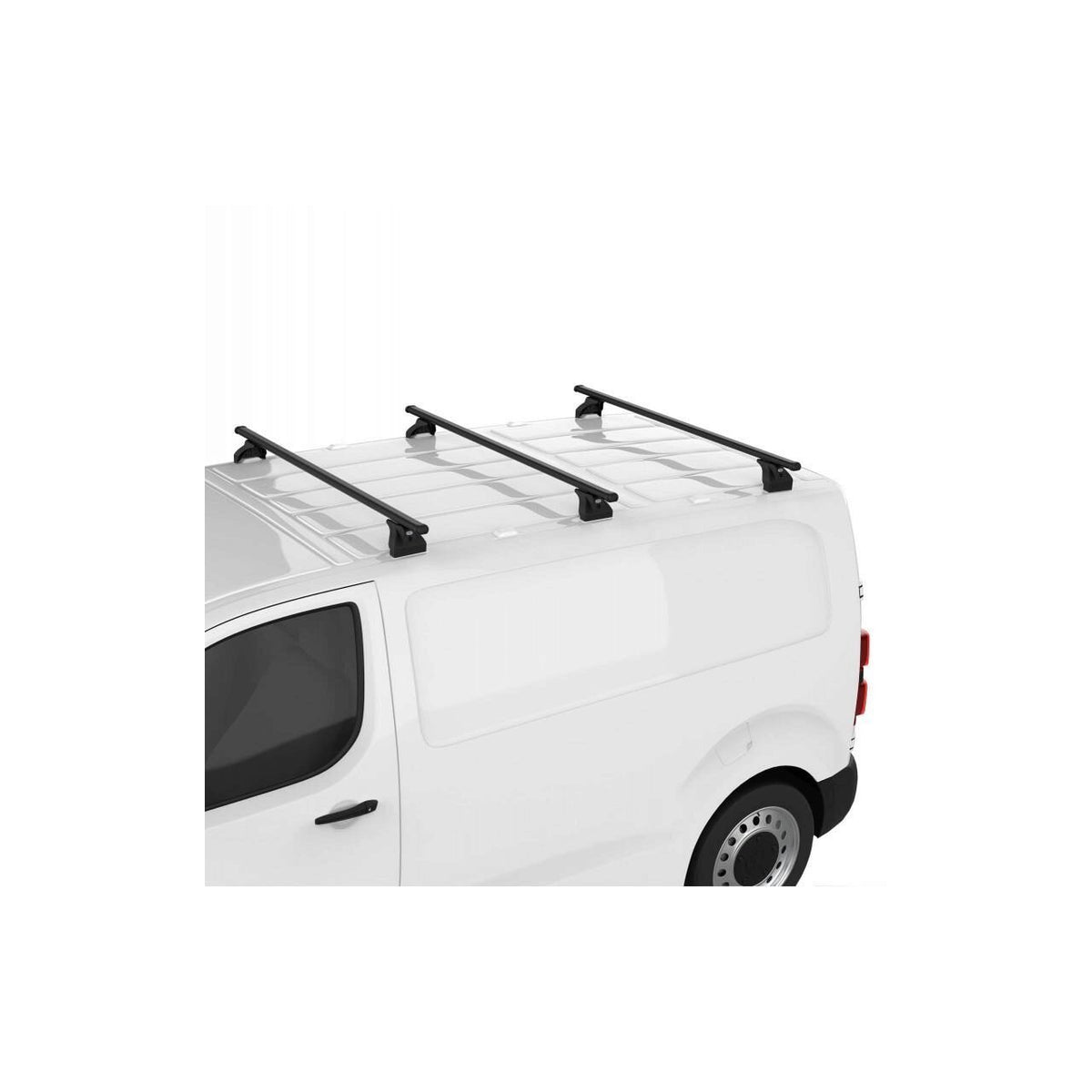 Sistem de 3 bare transversale otel CRUZ 923-062 Cargo Xpro 2022 SF3-115 pentru Volkswagen Caddy (IV - tailgate) (2015-->2020) cu puncte fixe