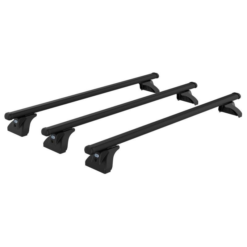 Sistem de 3 bare transversale otel CRUZ 923-068 Cargo Xpro SF160 pentru Nissan Trade L1H1 (1987-->2001) cu jgheaburi de ploaie
